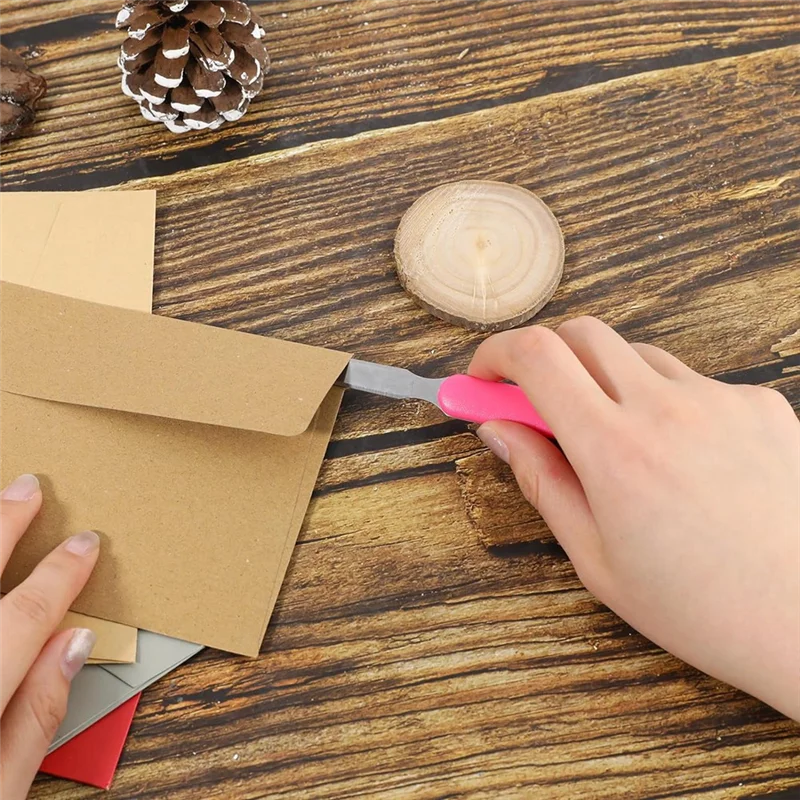 AED5-4 Pieces Letter Opener Knife Stainless Steel Envelope Opener Knife For Opening Envelopes, Parcel, Boxes