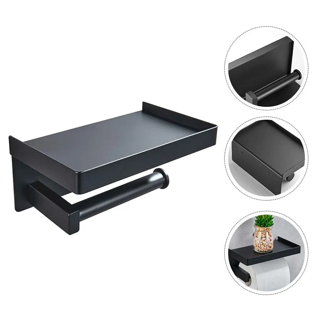 

Набор из 1 прочного и надежного держателя для рулонной бумаги, современный минималистичный дизайн, компактный настенный держатель для салфеток для ванной и кухни