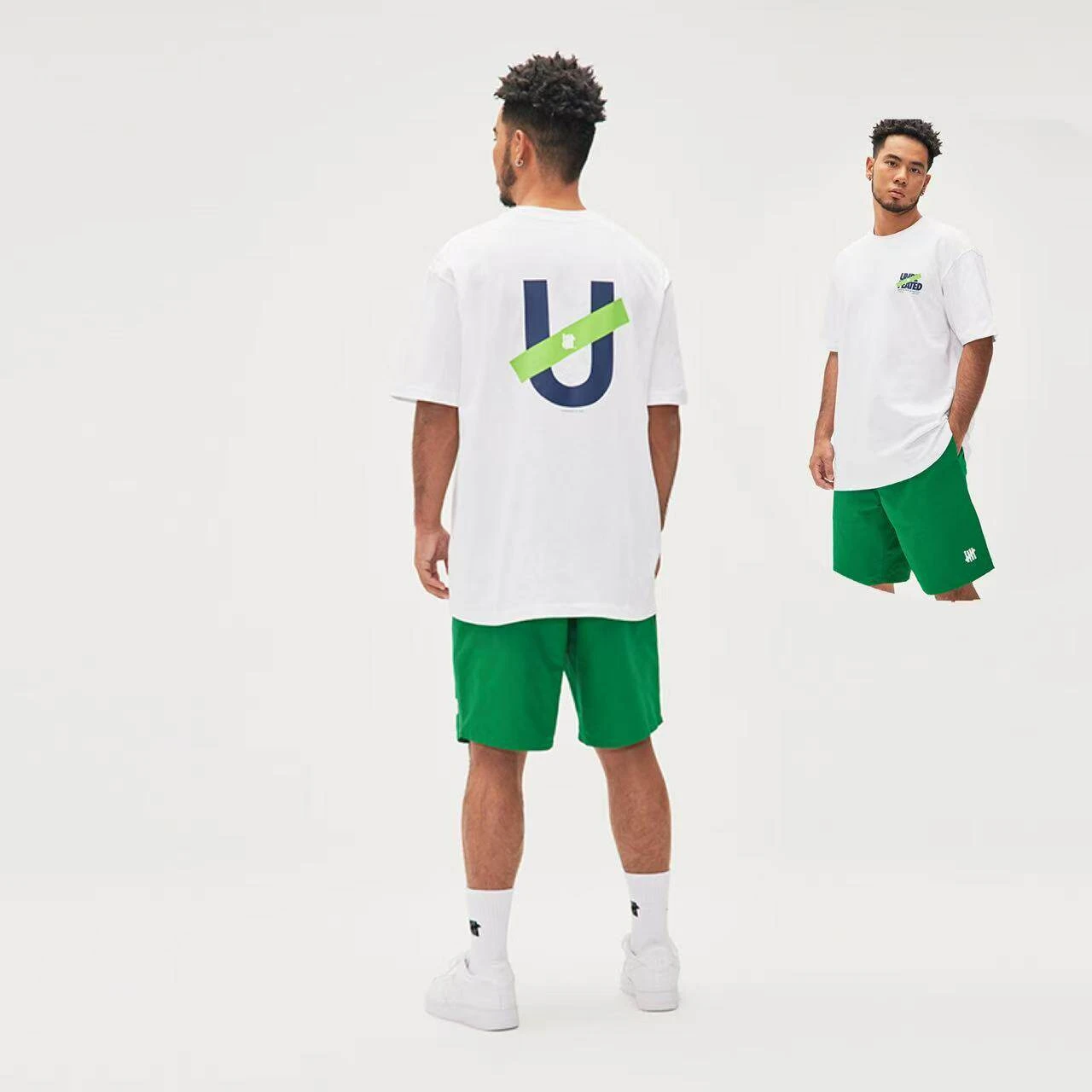 UNDE UND Brand FEATED Collection of Five-bar Emblem T-shirts in Classic American Style Short-sleeved Cotton Shirts