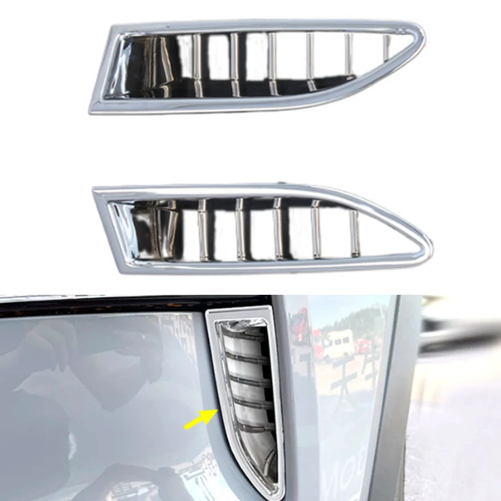 

Front Bumper Air-Inlet Grille Cover Trim, Chrome ABS, Compatible For Nissan For X-Trail T33 2023, 2-Piece Stick-On Set