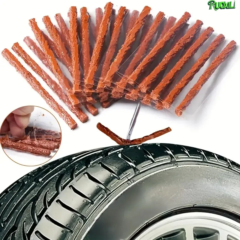 

Portable Emergency Rubber Strip Repair Vacuum Tire Puncture Repair Strips with Rubber Plugs,Bicycle Cycling Accessory Equipment