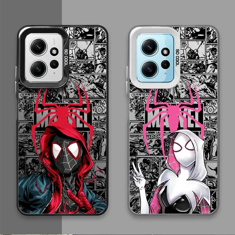 phone case for Xiaomi Redmi Note 13 5G 11 Pro Plus 13C 10S 12 9S Protective Sleeve TPU Cover funda Marvel Comics SpiderMan Gwen