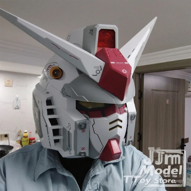 Ganso Yuanzu Rx-78-2 Comic Exhibition Cosplay Helmet Wearable Luminous Version Desktop decoration Boy Trendy toys Collectible