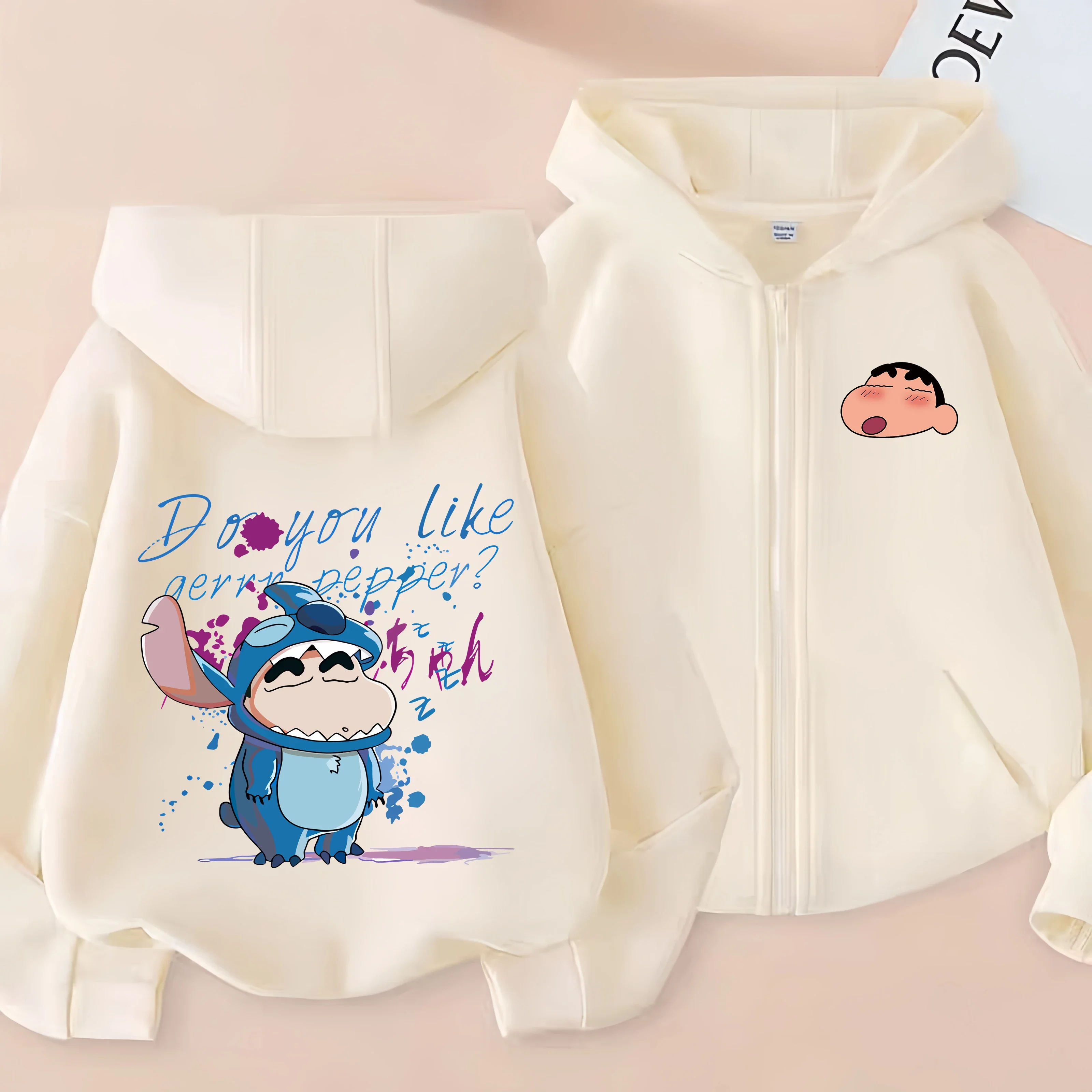 

Shin-chan милая толстовка с принтом персонажей, детская одежда, весенне-осенний модный пуловер