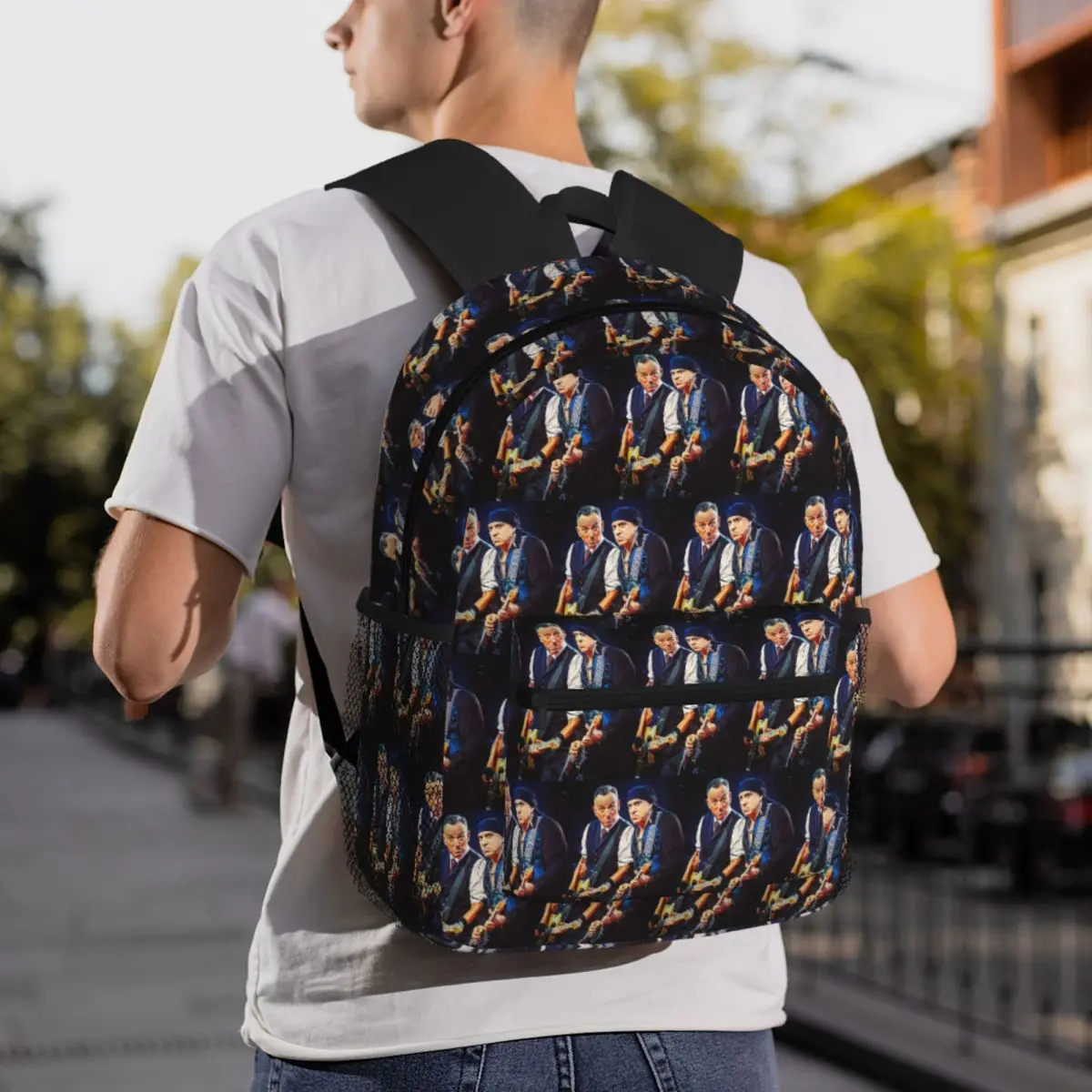 Bruce Springsteen The Boss And The Consigliere Backpack Daypack Large Capacity BookBag School Bag Shoulder Bags for Men Women