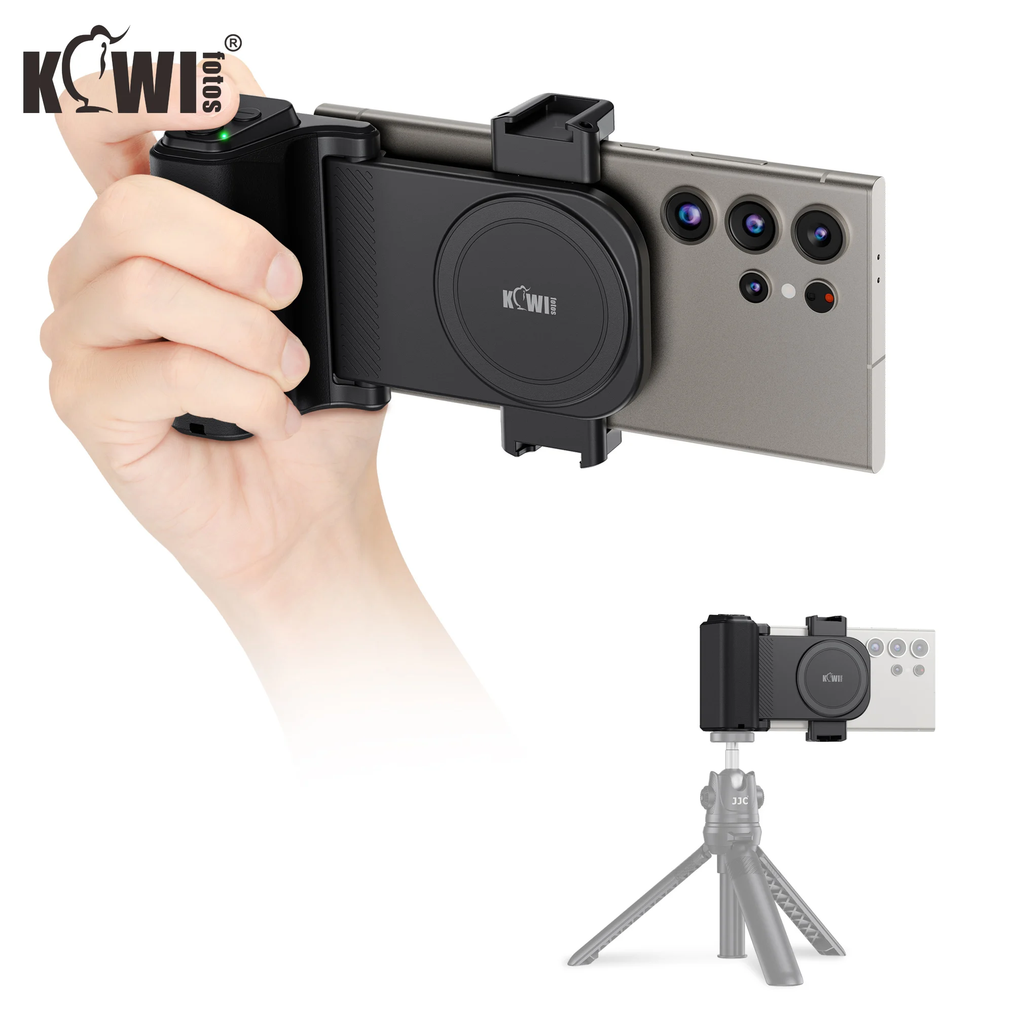 Magnetic Phone Camera Grip Handle with Zoom Funtion For Android Smartphone Magsafe Camera Handle Bluetooth Bracket for iPhone 16