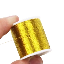 1/2Pcs Gold/Silver Sewing Machine Threads Polyester Cross Stitch Strong Threads for Sewing Supplies AA8509