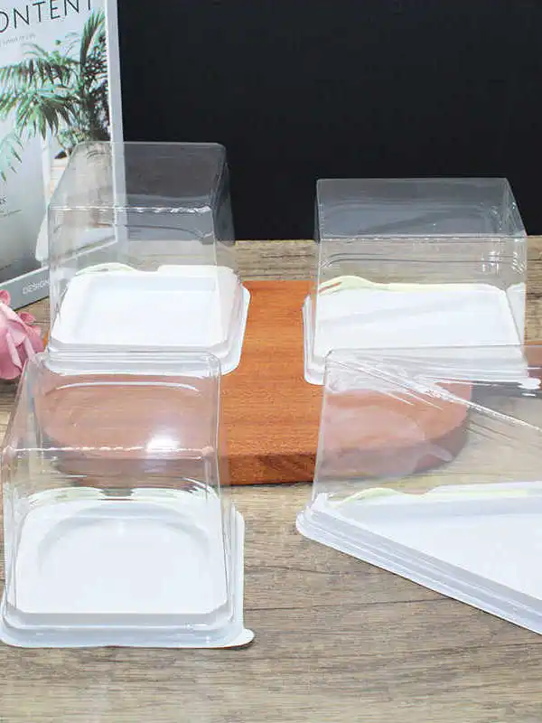 

Transparent round e Slice Cake Box Japanese Sle Dert Paaging Box Mousse Cutting Piece Patisserie Paaging Box