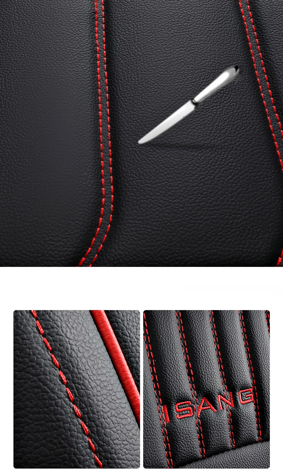 Leder-Sitzbezug für Skoda Octavia 2, Superb 3, Karoq, BMW E60, E61, Touring – Autozubehör, Innenraum, Dropshipping, Komplettset. – Detail 18