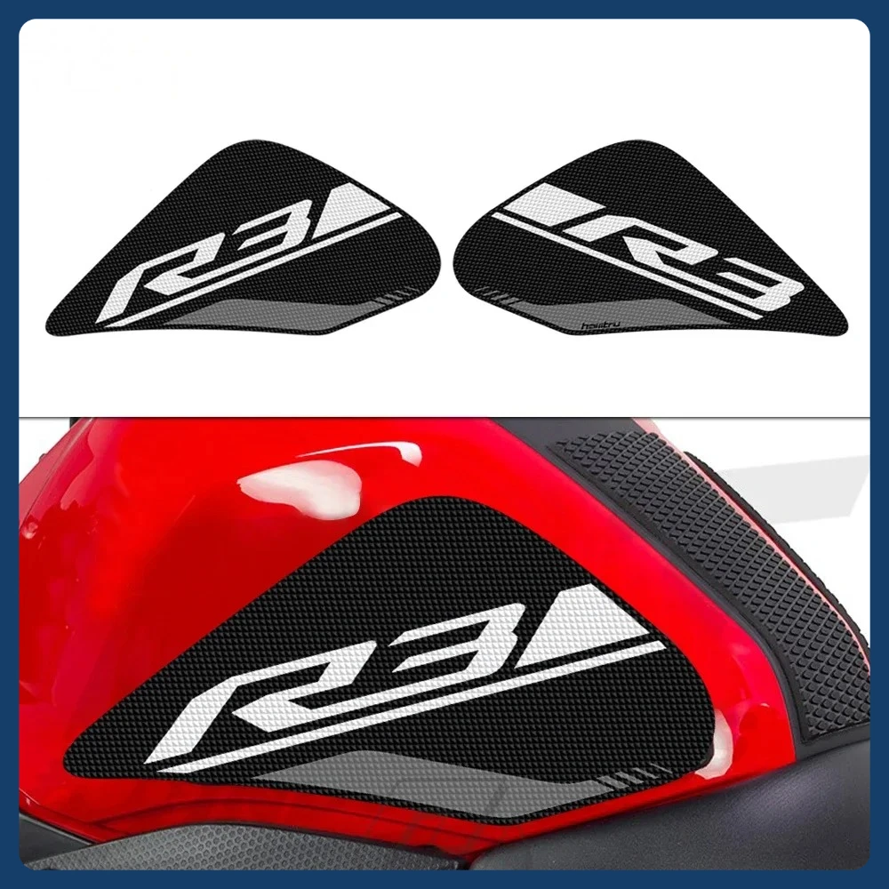 

Наклейка на мотоцикл для Yamaha YZF-R3 R3 2015-2018, наклейка на аксессуары для мотоцикла, боковая накладка на бак, защитные коврики для наколенников