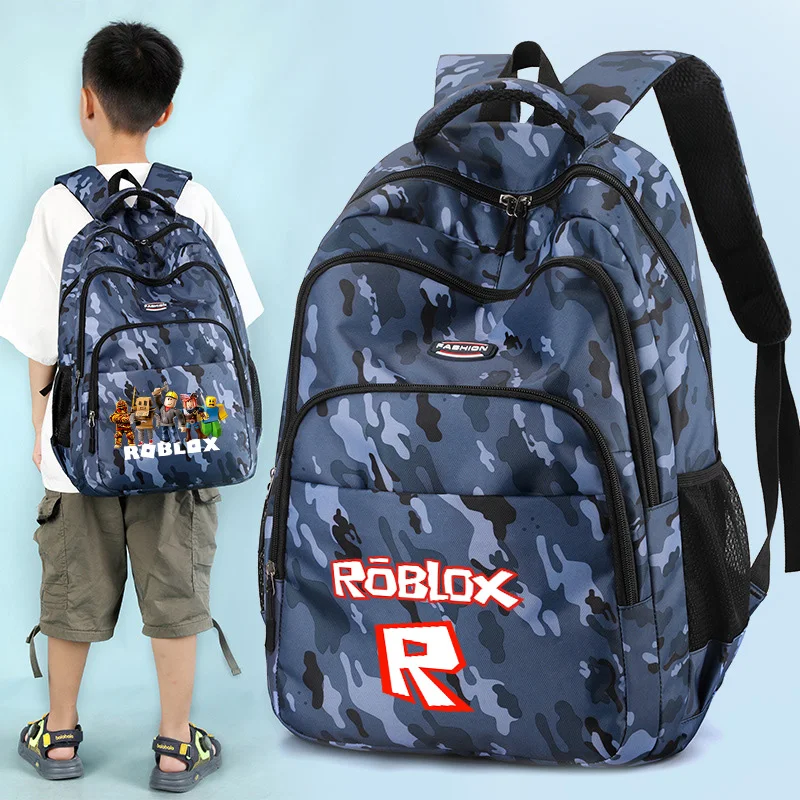 ROBLOX Backpack Women Men Backpacks Kids Anime Girl Knapsack Teenager School Bag Large Capacity Student Book Bag Rucksack Gift