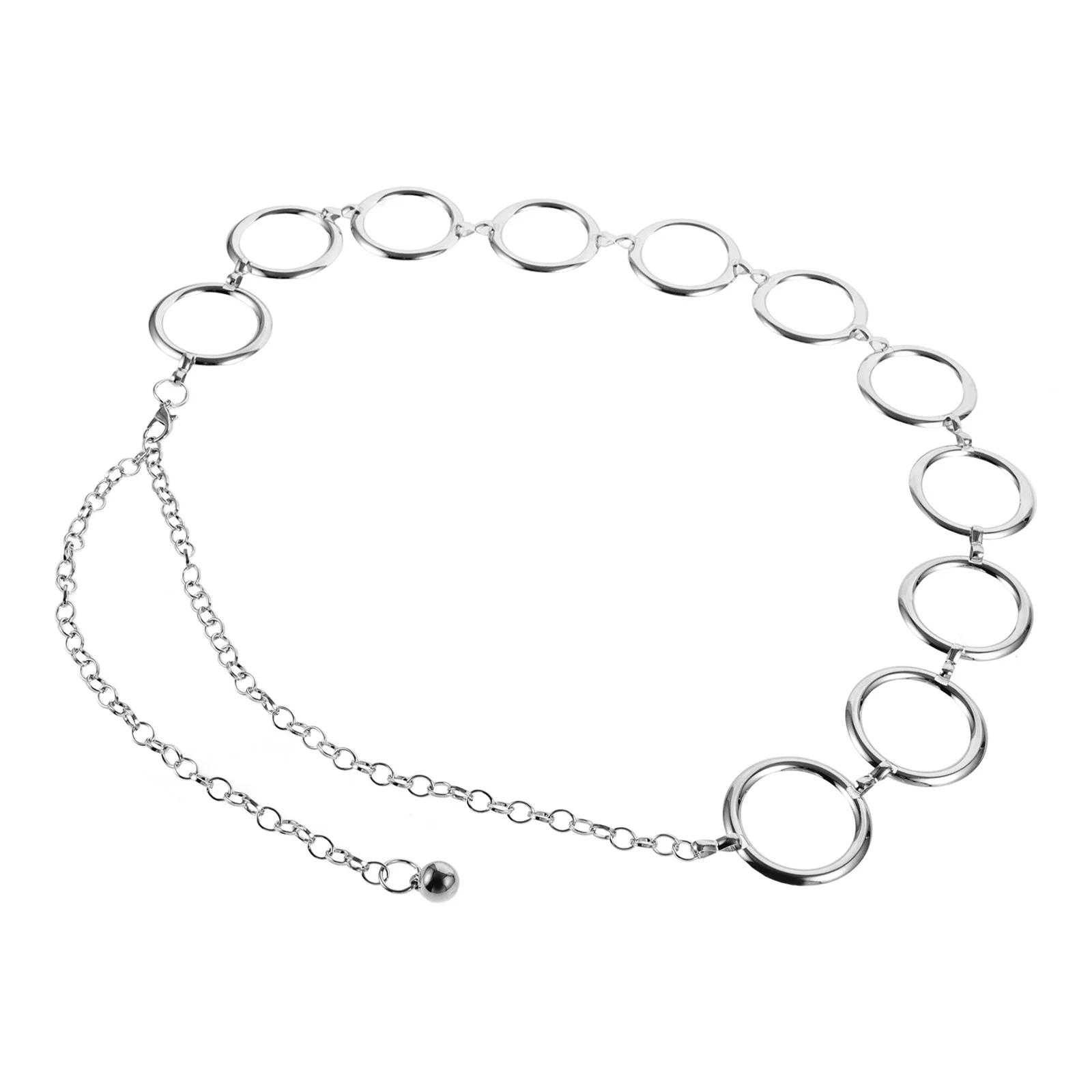 Corrente de cintura de metal feminina elegante acessório de joias corporais para vestidos saias shorts festivais festas presentes