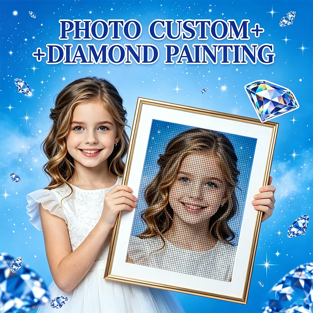 EverShine 5D DIY Diamond Painting Customized Personal Mosaic Diamond Art Kits Photo Custom Private Home Decor Rhinestones Art