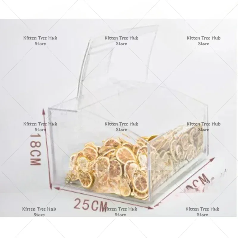 Supermarket Bulk Food Box Dry Shelf Snack Box Fully Transparent Plastic Display Custom Acrylic