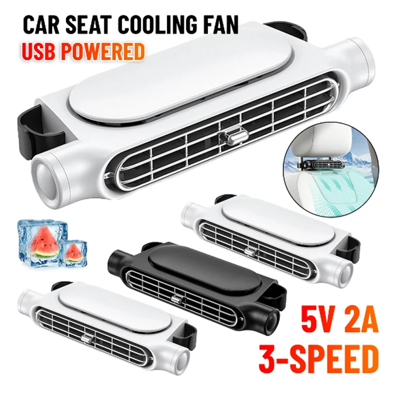 

Car Headrest Cooling Air Fan 3 Speeds Adjustable Car Interior Rear Headrest Fan Cooler Car Neck Cooler Summer Car Accessories
