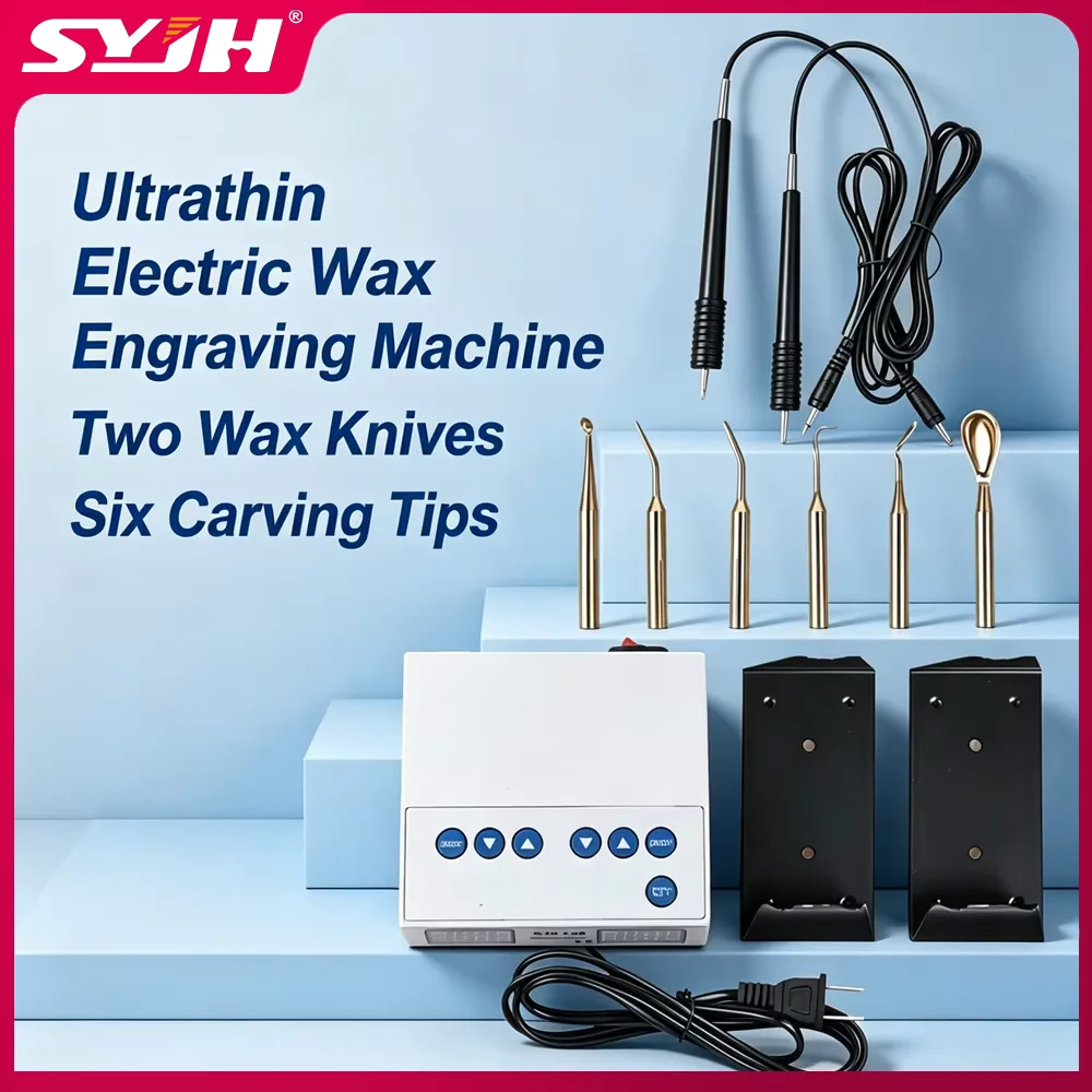 

Dental Electric Waxer Heat Carving Machine Digital Display Double Pen with 6 Wax Tips for Carving and Molding Professional Tools