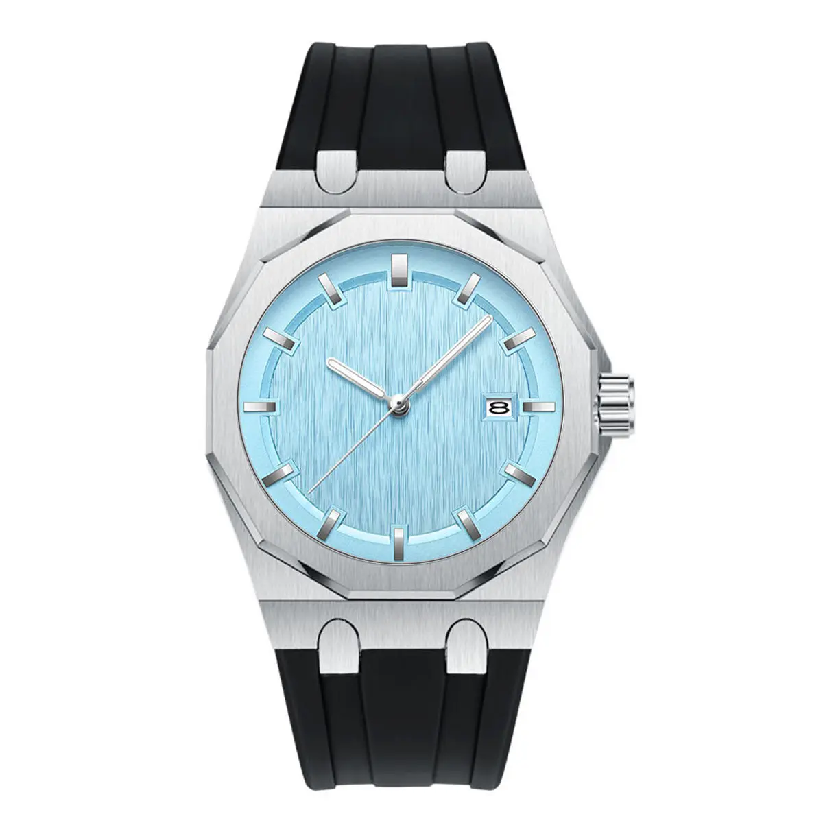 Sport Polygon Unisex Wristwatch Silicone Strap Waterproof Luminous Pin Buckle Quartz Outdoor Casual Watch