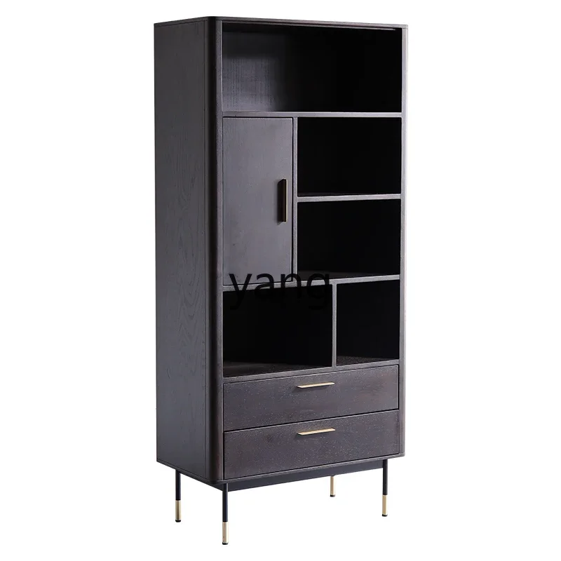 

LH retro solid wood bookcase bookshelf floor-to-ceiling living room shelf locker