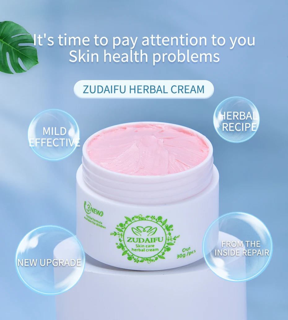 10 Uds 15g ZUDAIFU crema Herbal Psoriasis Eczma 30g funciona perfecto para todo tipo de problemas de piel ungüento de tercera generación