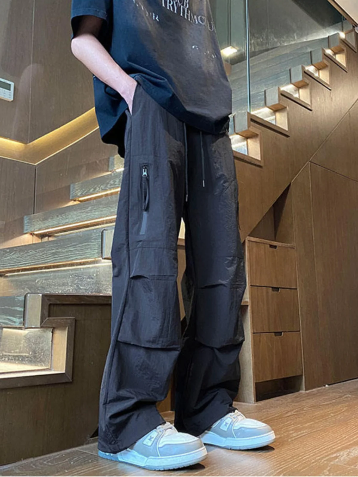 

Американские уличные водонепроницаемые походные брюки для мужчин, весенне-осенние свободные леггинсы, рабочие брюки в стиле милитари, повседневные модные брюки