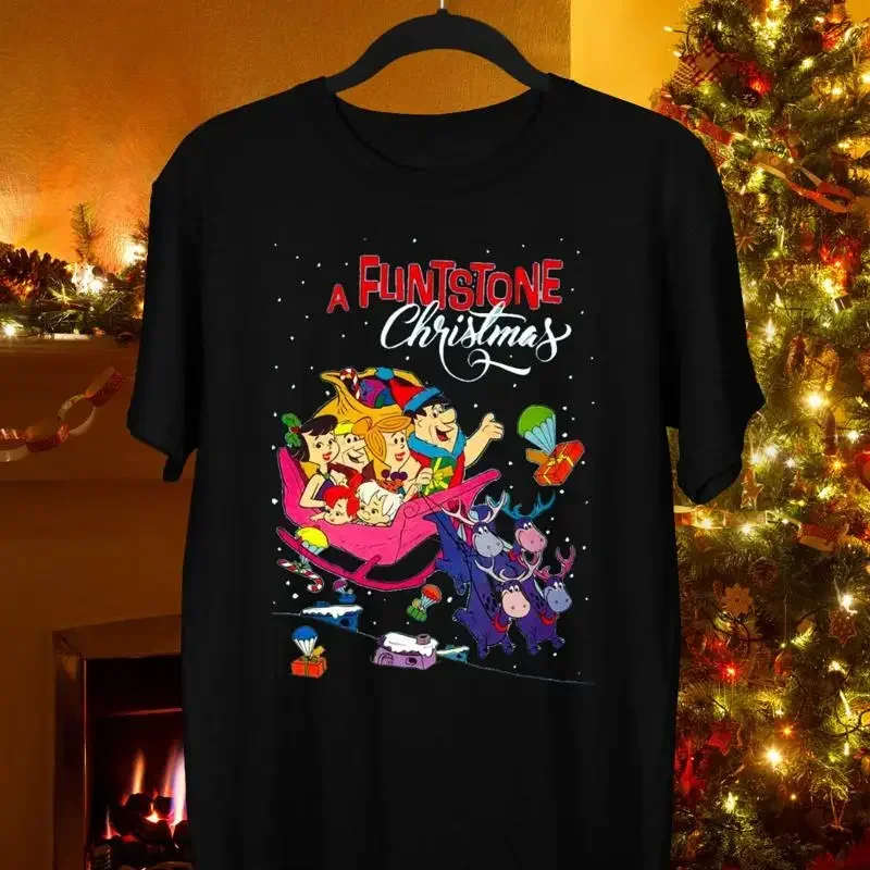 A Flintstone Christmas Black T Shirt Size S 5Xl