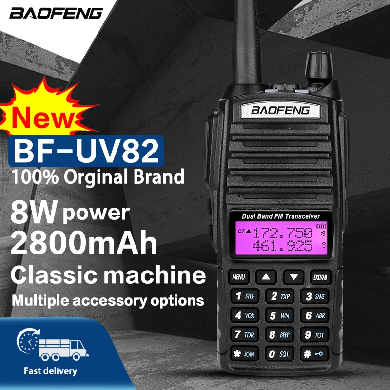 

Optional 5W 8W Baofeng UV-82 Walkie Talkie 10 km Baofeng uv5r walkie-talkie hunting Radio uv 82 Baofeng UV-9R UV-5R UV-8HX UV-XR