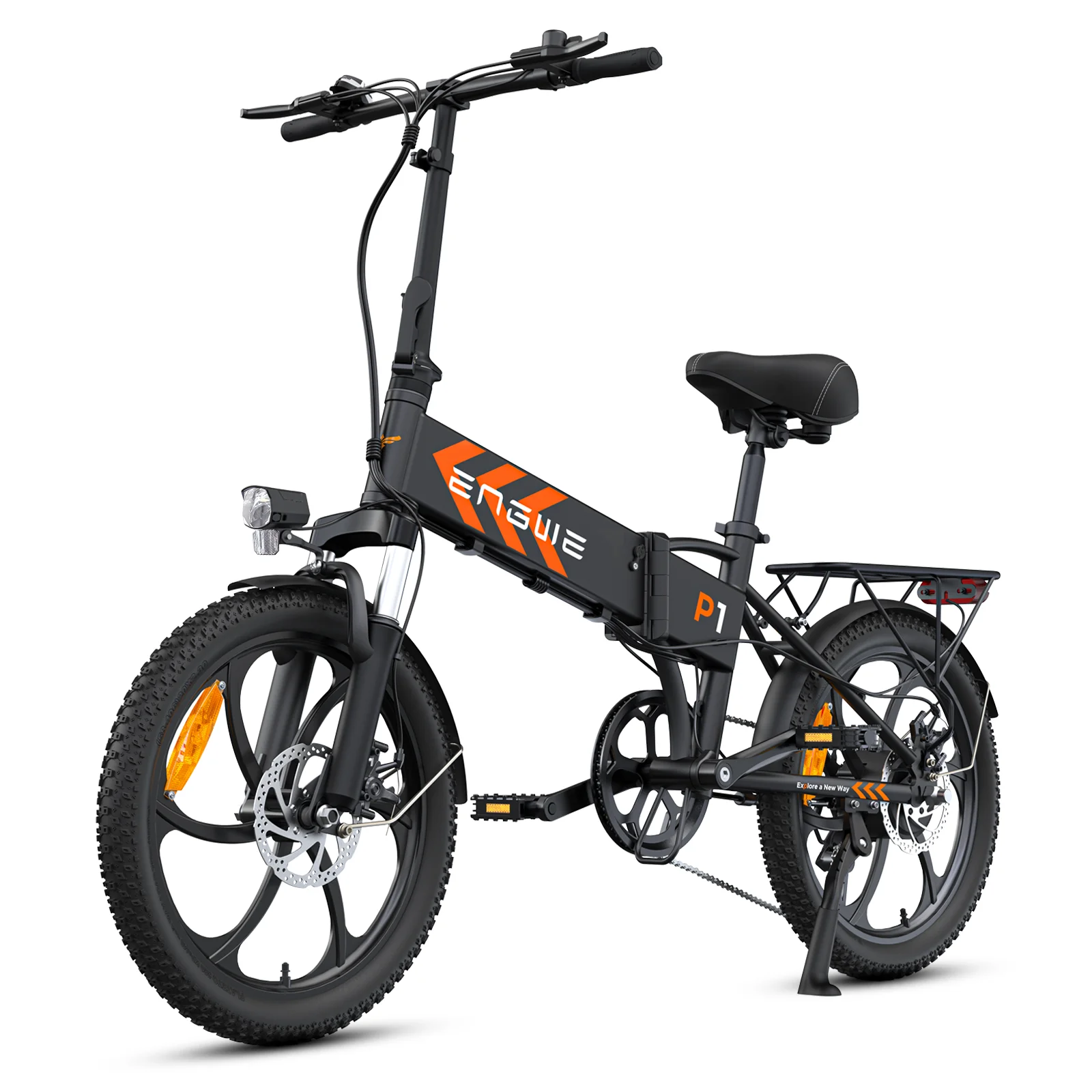 ENGWE P1 Folding Electric Bike 20 inch Tires 250W Motor 36V 13Ah Battery ebike Dual Disc Brake City commuting Electric Bicycle