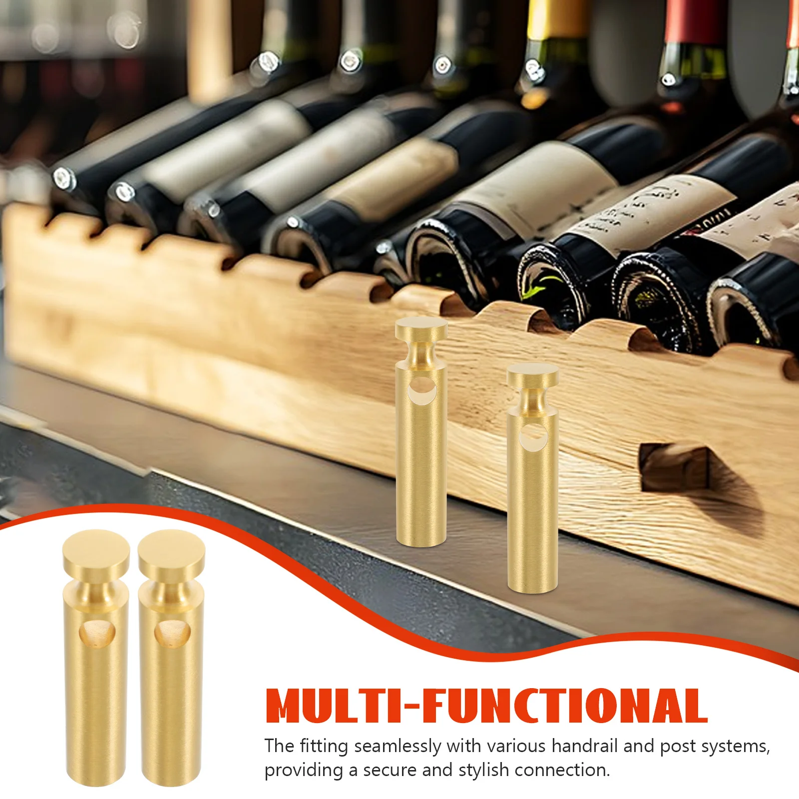 2 قطعة تركيبات درابزين نحاسية متينة لخزائن النبيذ درابزين اتصال Rv ملحقات عمود الدرابزين