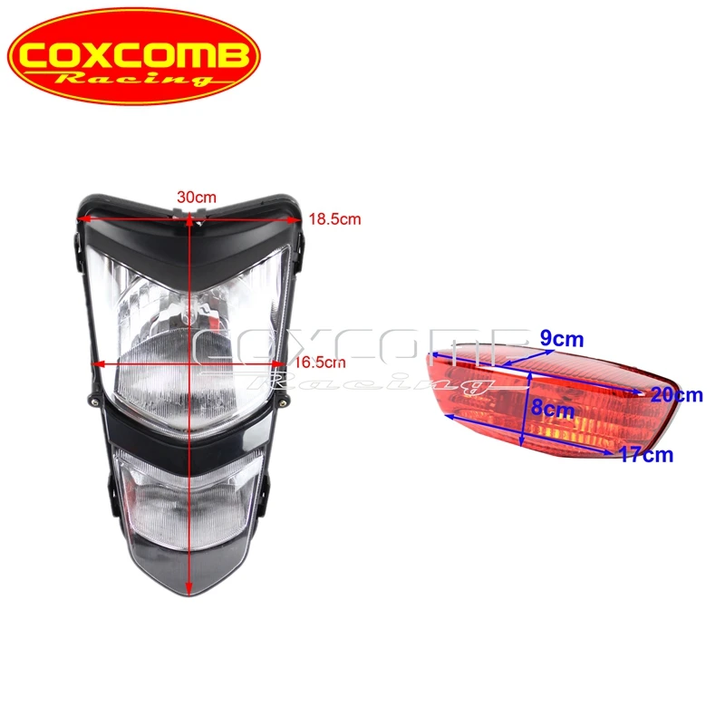 ATV Quadsport Quadracer Headlight & Tail Brake Light Front Running