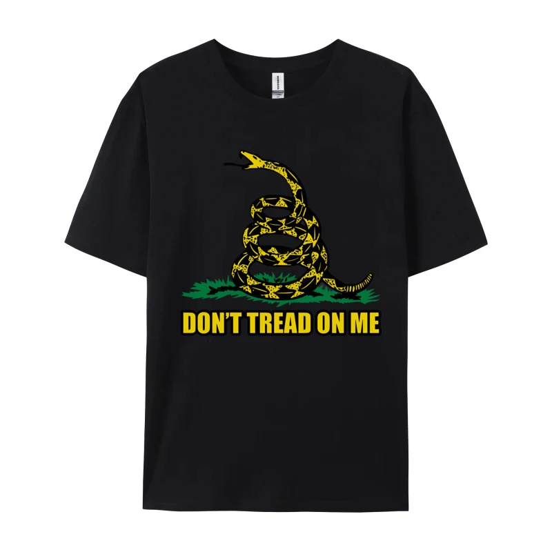 Cool T-shirts Don't Tread On Me Men's Tshirts Short Sleeve Cotton Tees Funny Print Fitness Awesome Tops T Shirt