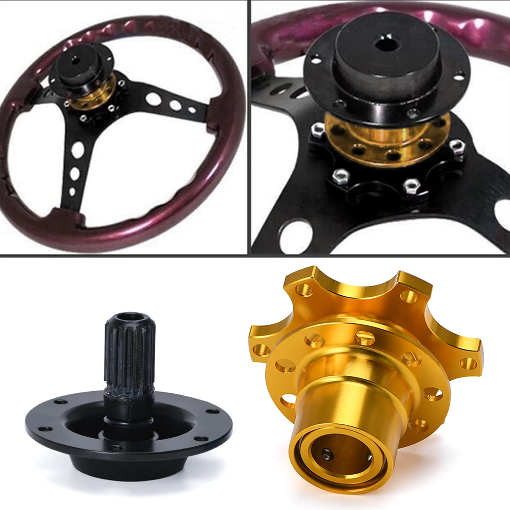 Universal Steering Wheel Quick Release Hub Boss Kit Wheel Hub Adapter For 6 Holes Steering Wheel Hub LZ3859