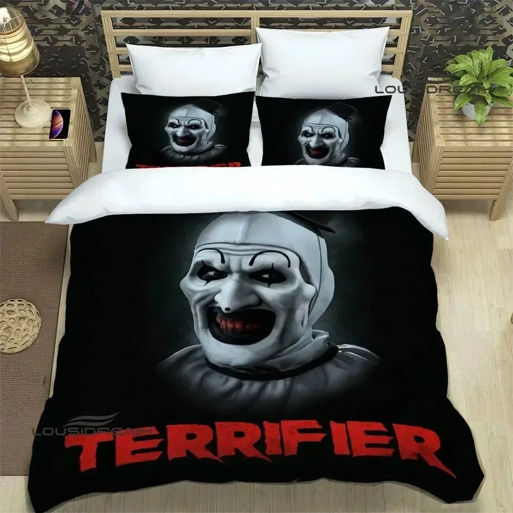 

Terrifier horror printed Bedding Set Single Twin Double Queen King Cal King Size Bed Linen Set