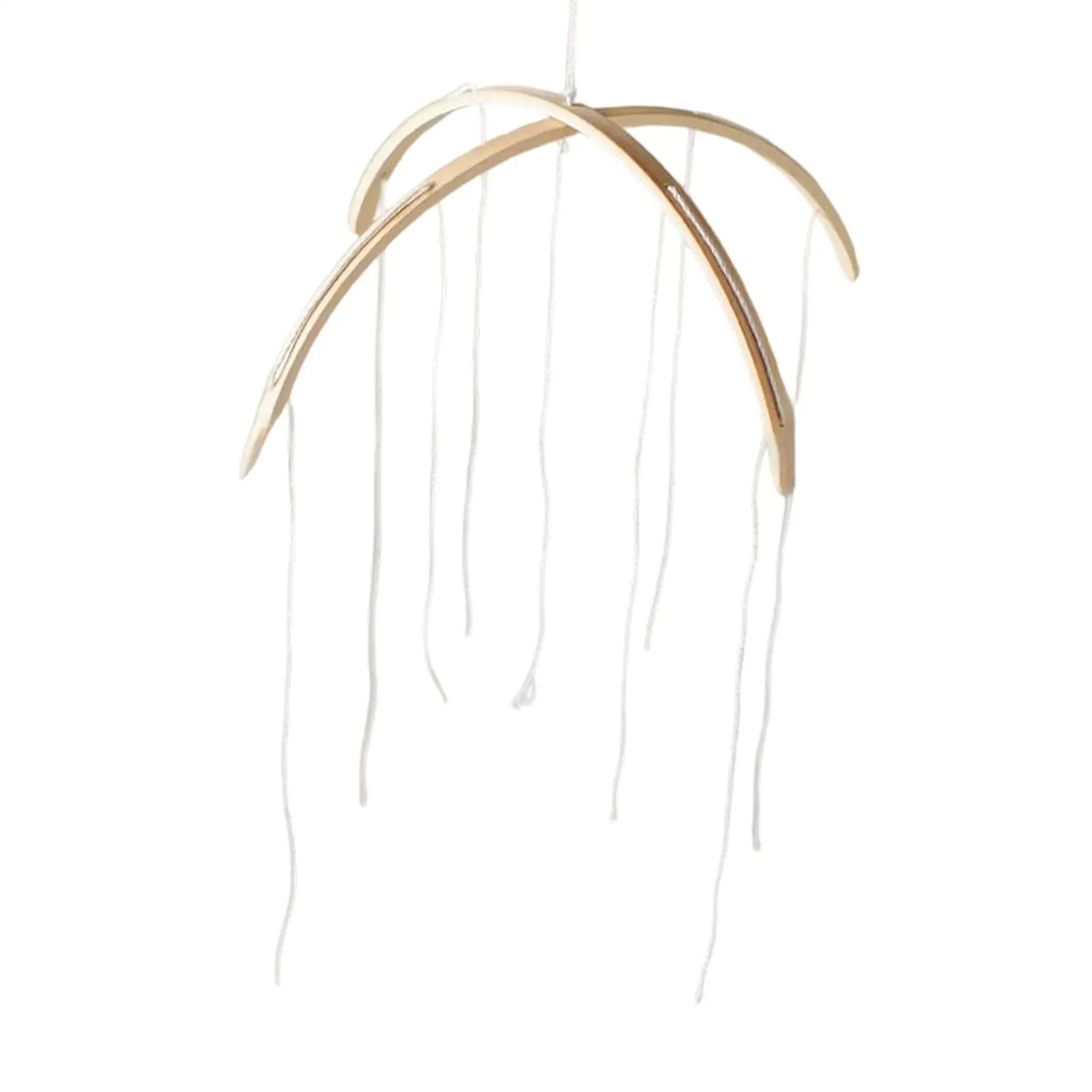 Marco móvil para bebé, accesorios de lactancia de madera, carillón de viento para techo, colgador de campana para cama DIY, Bambú