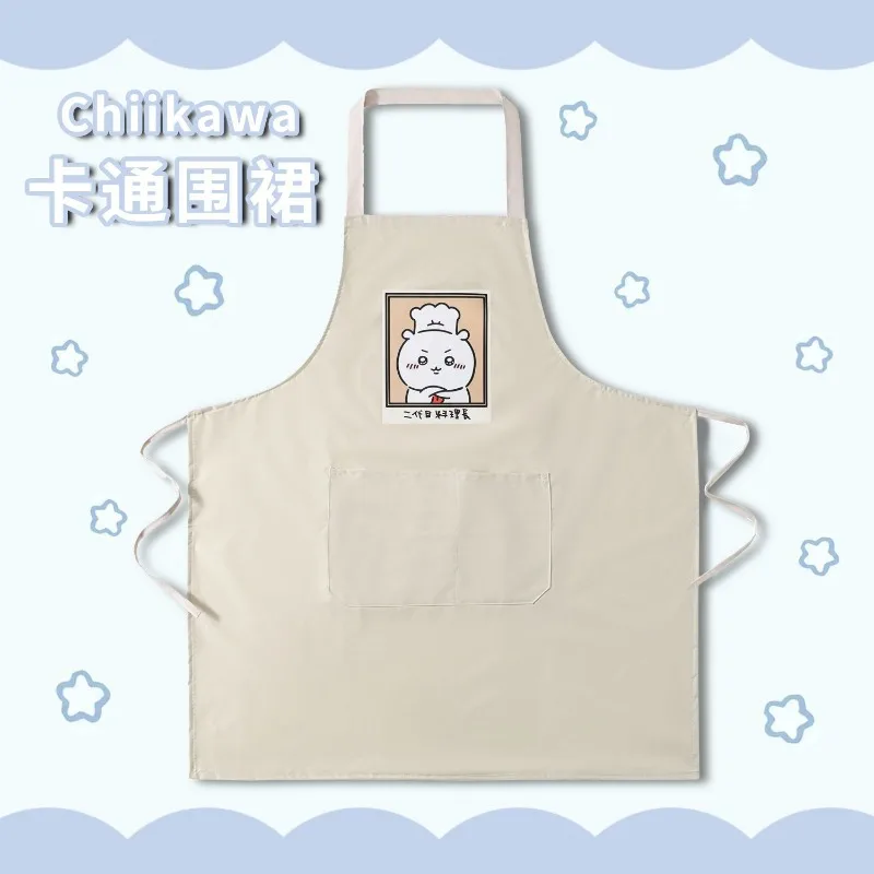 

Chiikawa Apron Usagi Cartoon Cute Character Waterproof Oil Stain Proof Sleeveless Waist with Pocket Kitchen Cook Draw Practical