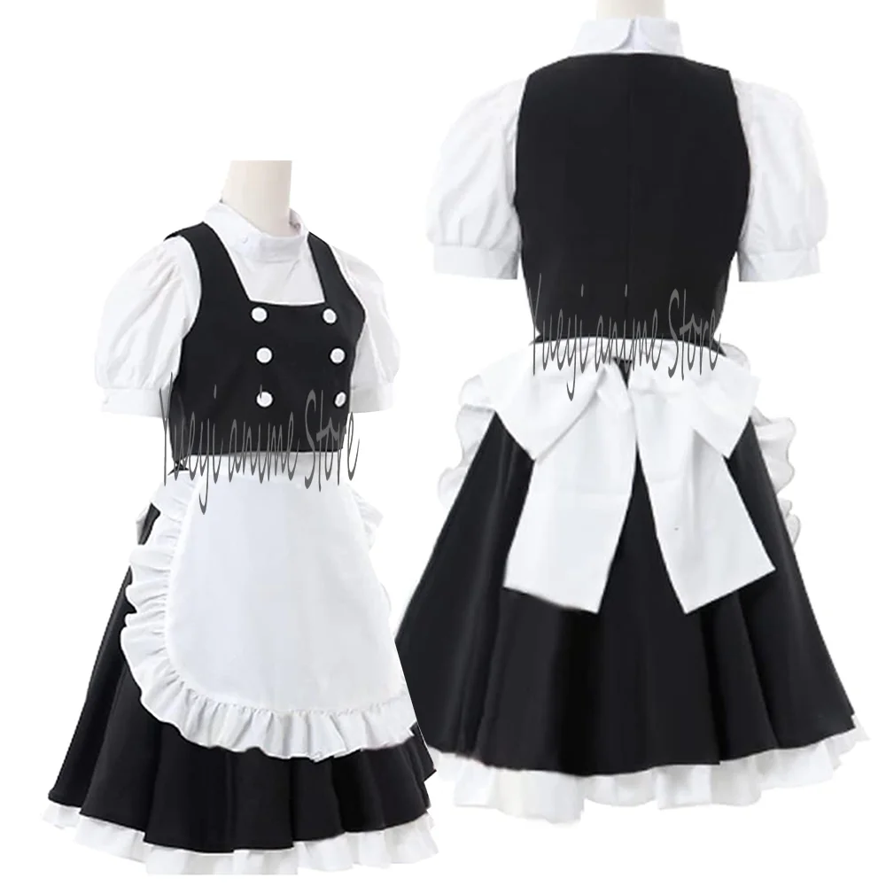 Anime TouHou Cosplay Kirisame Marisa Maid Dress Costume Halloween Outfit - customized