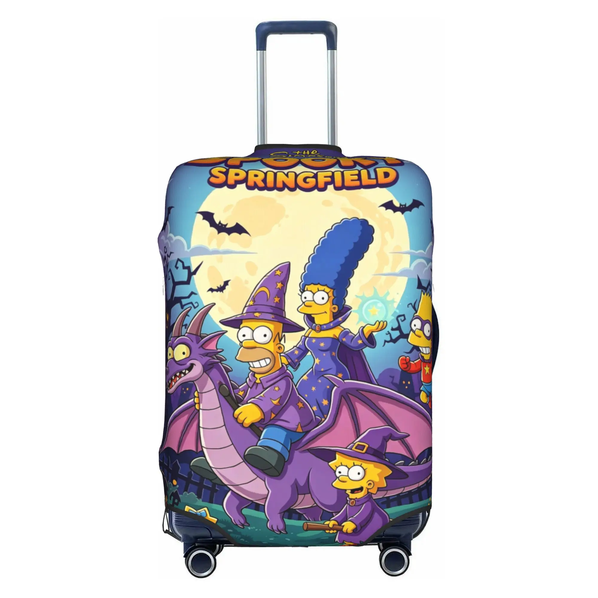 Custom S-Sim-psonS Luggage Cover Protector Fashion Classic Halloween Gift Travel Suitcase Covers for 18-32 Inch