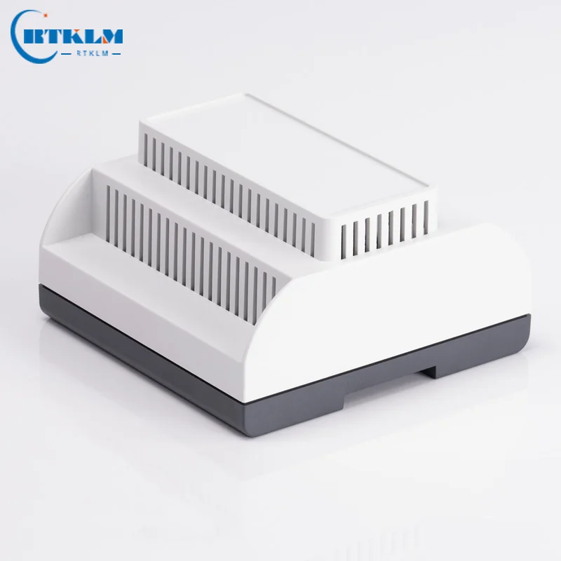 PLC Junction Box Plastic Electronics Enclosure DIN Rail Instrument Housing Project Case 112x108x62mm for Electronics Projects