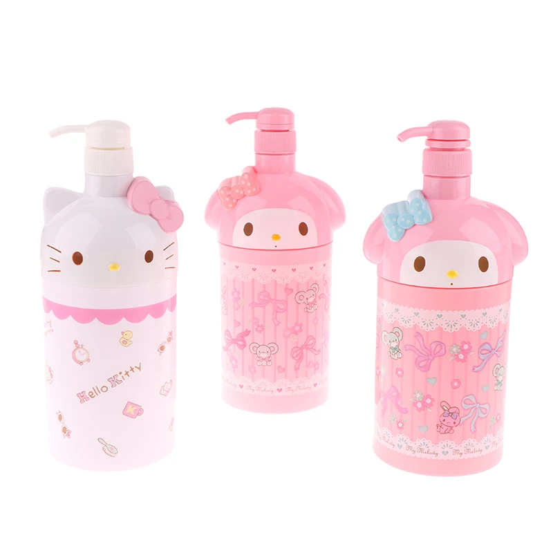 Sanrio Shampoo Garrafa para Banheiro, Desenhos Animados Kawaii, Hello Kitty, Adorável Kawaii, Press Bottle, Anime My Melody, Grande Capacidade, Presente