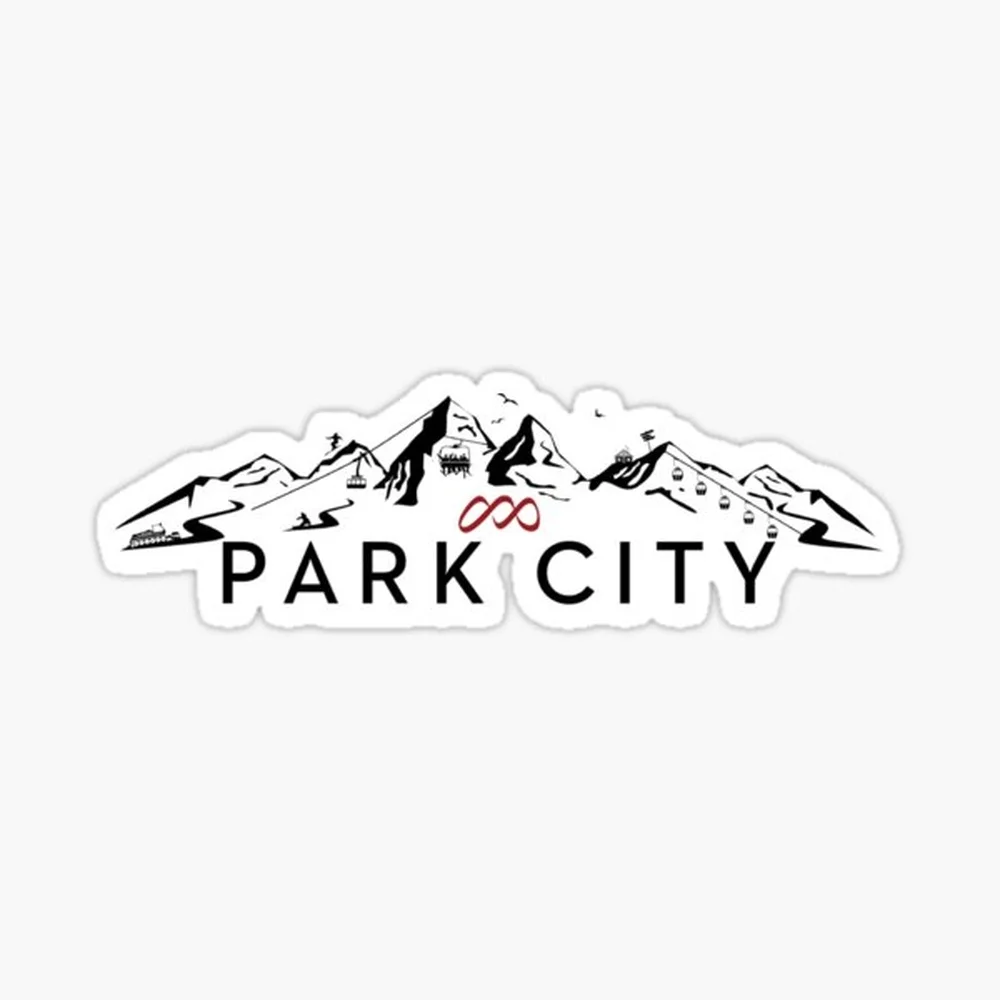 

Park City Resort Mountains Sticker for Laptop Decor Bedroom Car Cute Cartoon Art Fashionable Public Suitcase