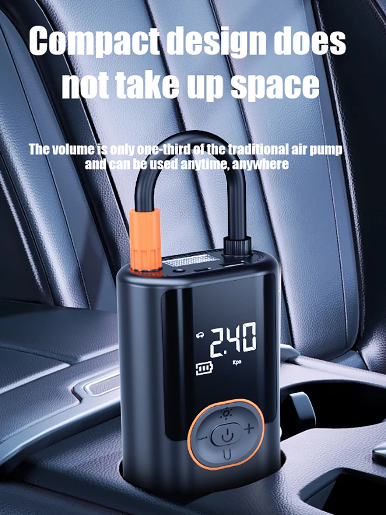 EAFC pompe à Air électrique Rechargeable haute précision gonfleur de pneu de voiture affichage LCD pompe à Air Portable pour voiture moto vélo balle