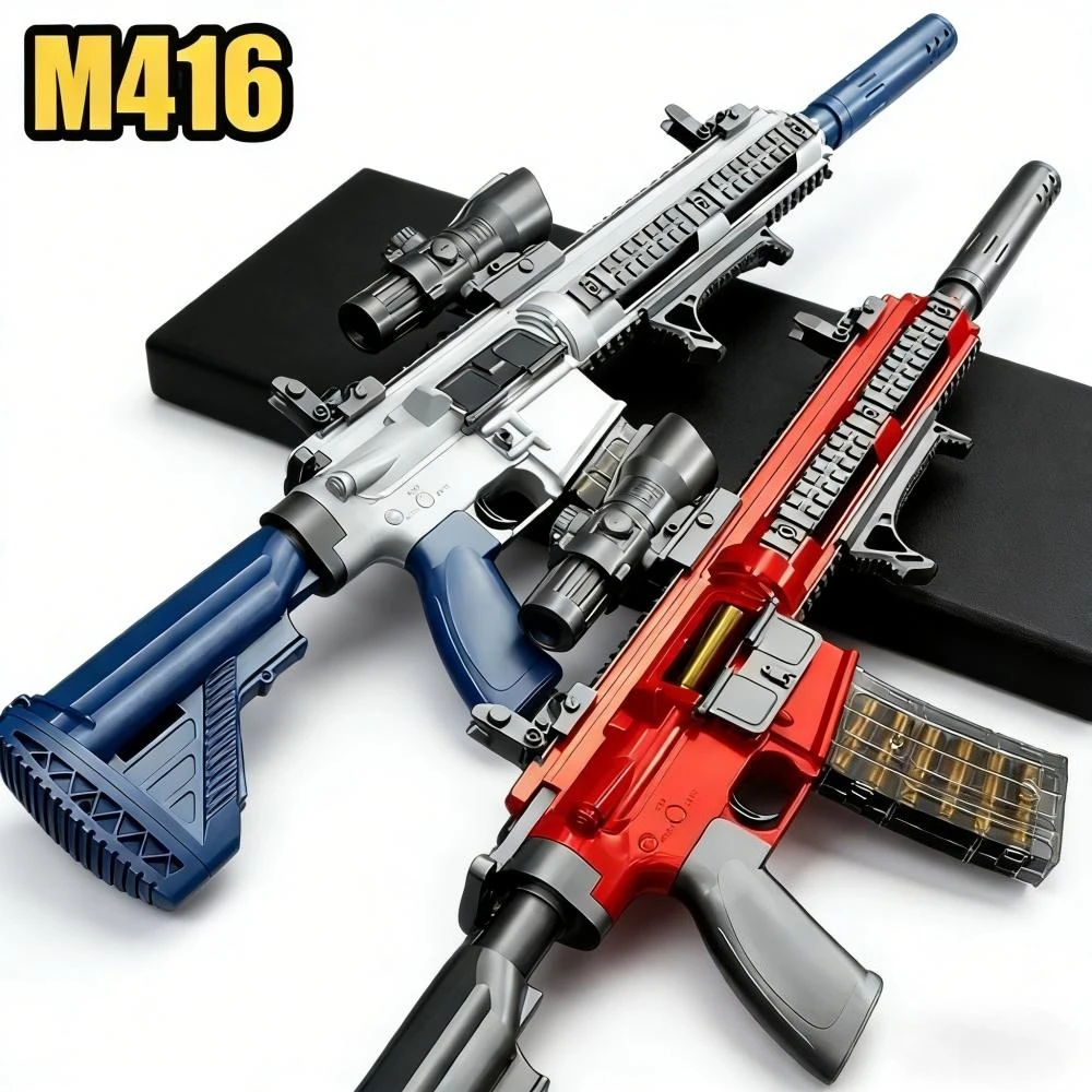 

Игрушечный пистолет M416 с выбросом гильз, мягкие пули, сборная модель, имитация штурмовой винтовки, для игр на открытом воздухе, подарок для любителей CS