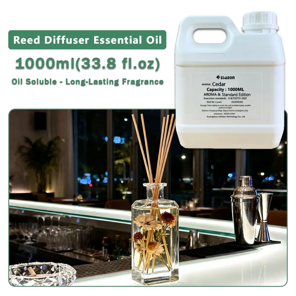 ESAEON Essential Oils, For Reed Diffusers & Flameless Aroma & Vine Diffuser, Cedar/Marriott Hotel/Gardenia - 1000ML (33.8 fl.oz)