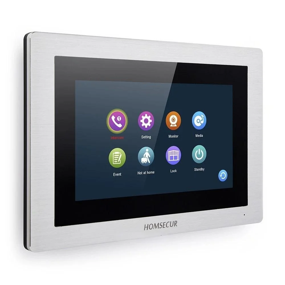 Monitor de Intercomunicação BA14F com Tela Touch de 7 Polegadas e 4 Fios, Aparelho de Áudio ADP para Sistema de Vídeo Porteiro HOMSECUR 1080P