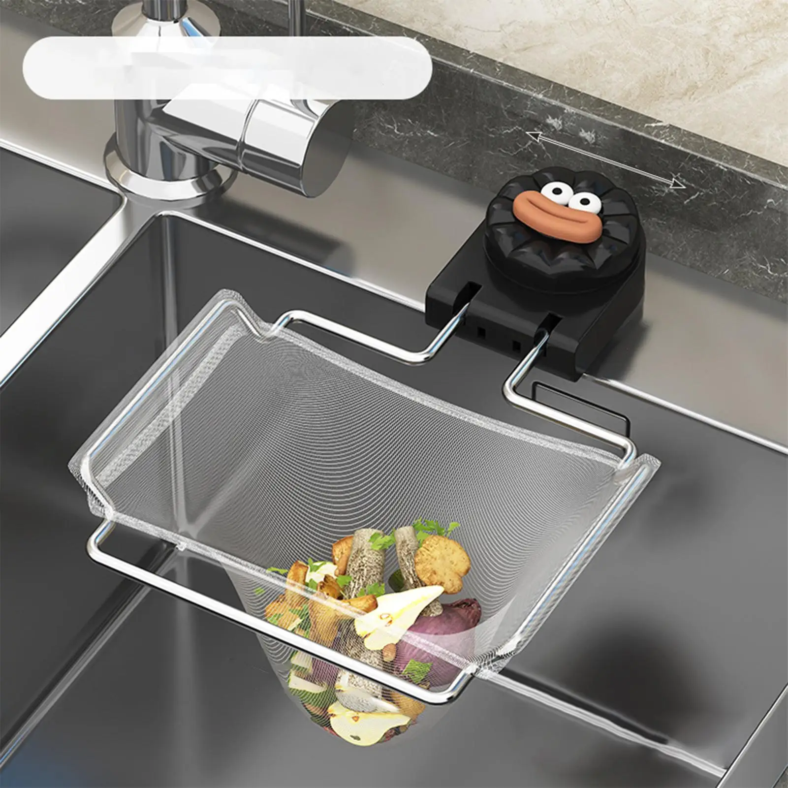 

Sink Net Strainer Folding Food Catcher Sink Strainer With 50 Filter Mesh Bags For Domestic Kitchen Bathroom Home Vegetables