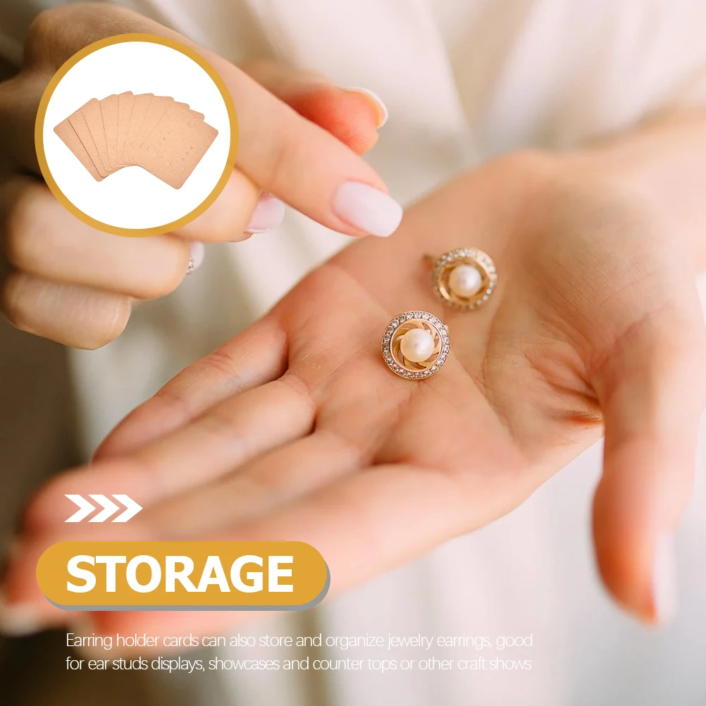 

200Pcs Earring Cards Jewelry Packaging Holder for Selling Ear Studs Earrings Display Organizers Small Crafts Supply