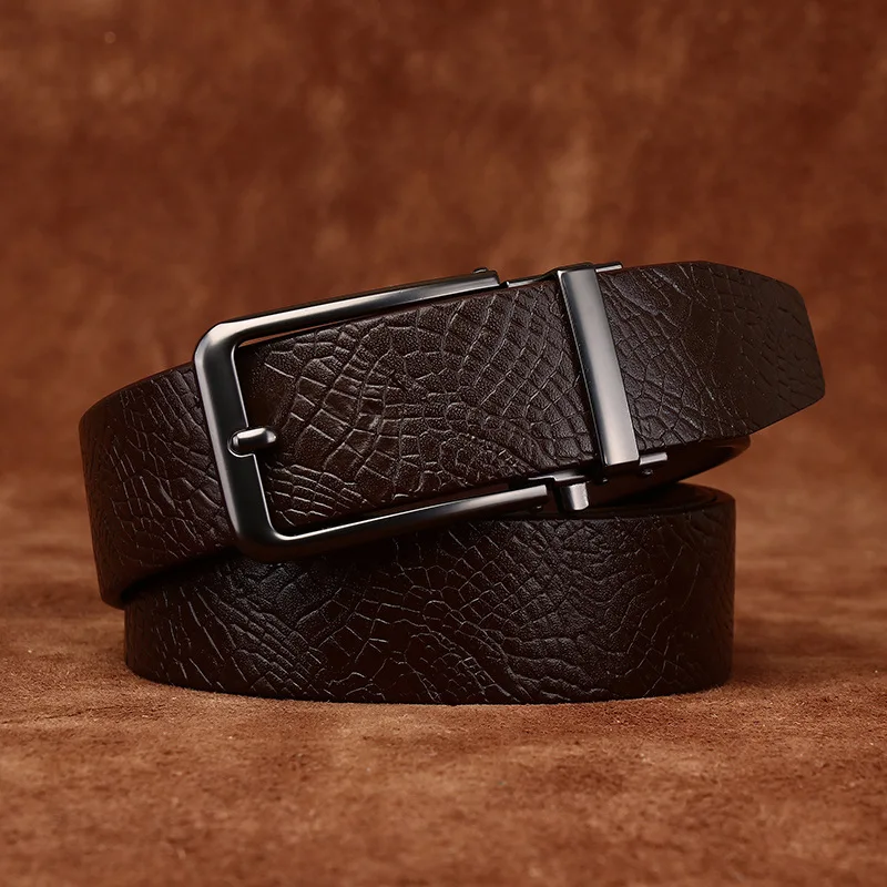 New style automatic buckle men's belt genuine leather top layer cowhide  light luxury and high-grade suitable for casual