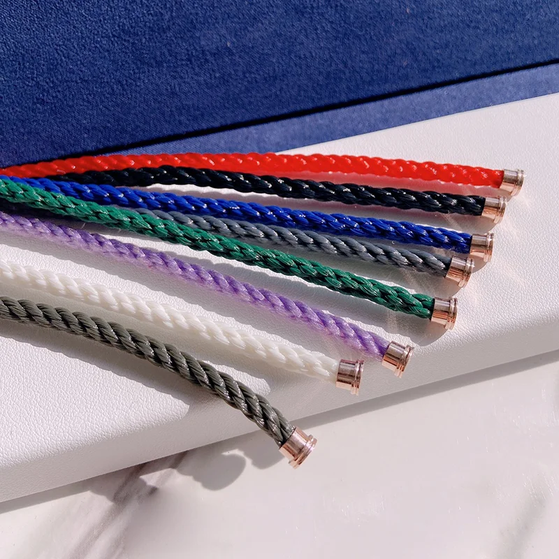 

Small model nylon rope steel wire rope suitable for F10 2.0CM horseshoe buckle women's bracelet with logo luxury French jewelry