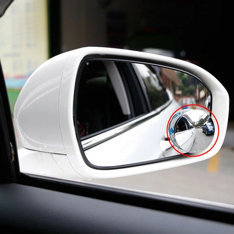 360 Degree Framless Blind Spot Mirror Wide Angle Convex CarMirror Small Round Side Blindspot Rearview Parking Mirror