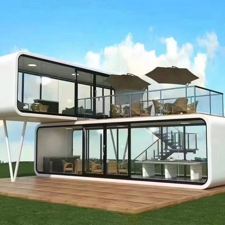 Edificio Portátil de Dos Pisos, Casa Móvil Prefabricada para Resort, Alojamiento, Base de Campamento y Centro de Servicios en Zonas Turísticas