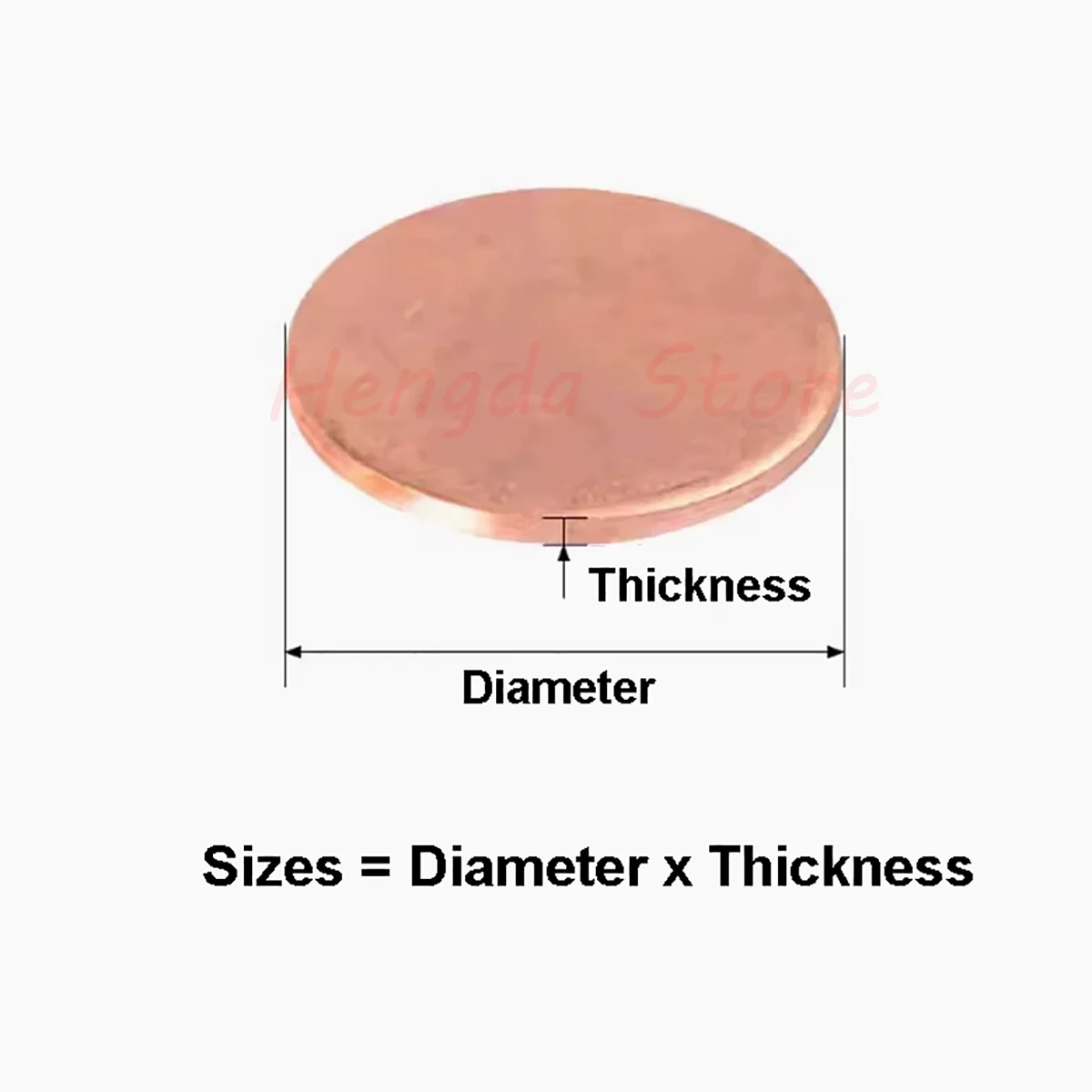 T2 Copper Disc Pure Copper Round Plate Circular Sheet Diameter 50mm - 300mm Thickness 0.3/0.4/0.5/0.6/0.8/1/1.2/1.5/2/2.5/3mm